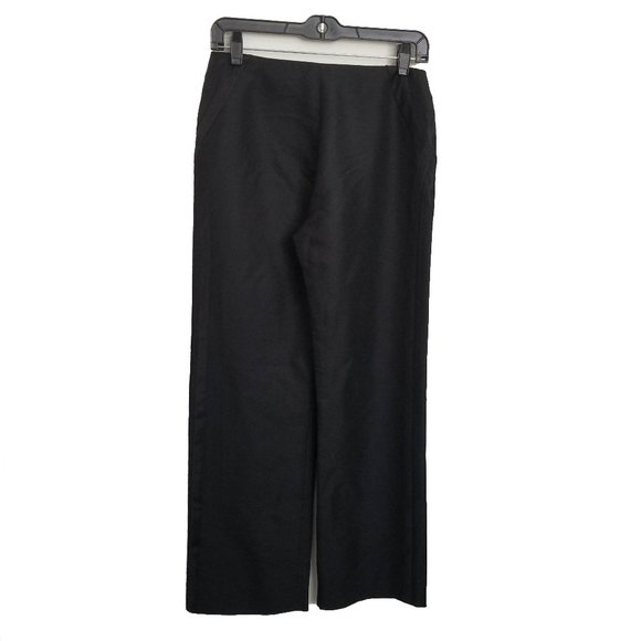 Auth VALENTINO Spa Front Zip Straight Leg Pants 100% Silk Size 6 - Picture 4 of 11